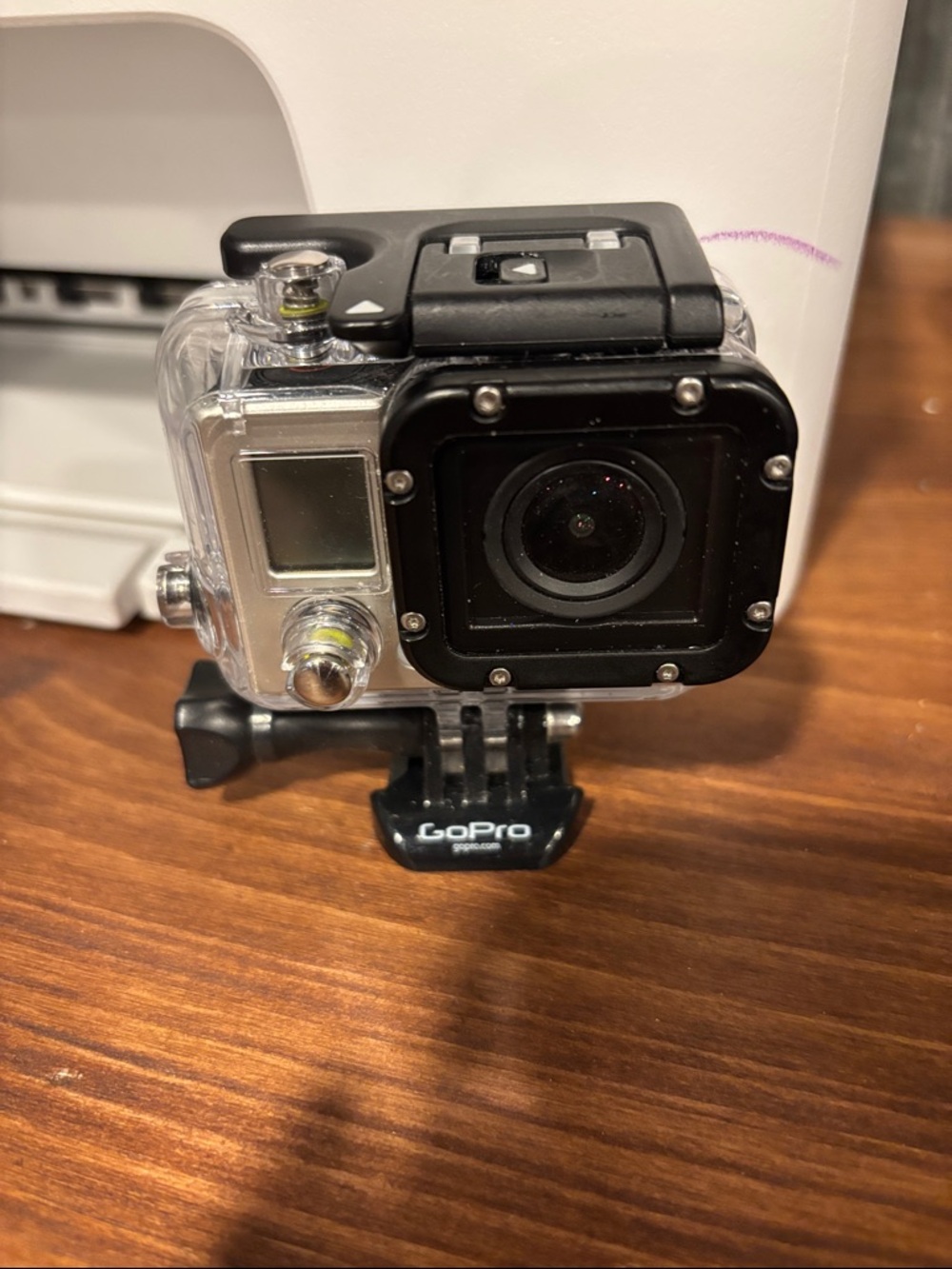 GoPro Action Camera with Clear Waterproof Case and Black Front